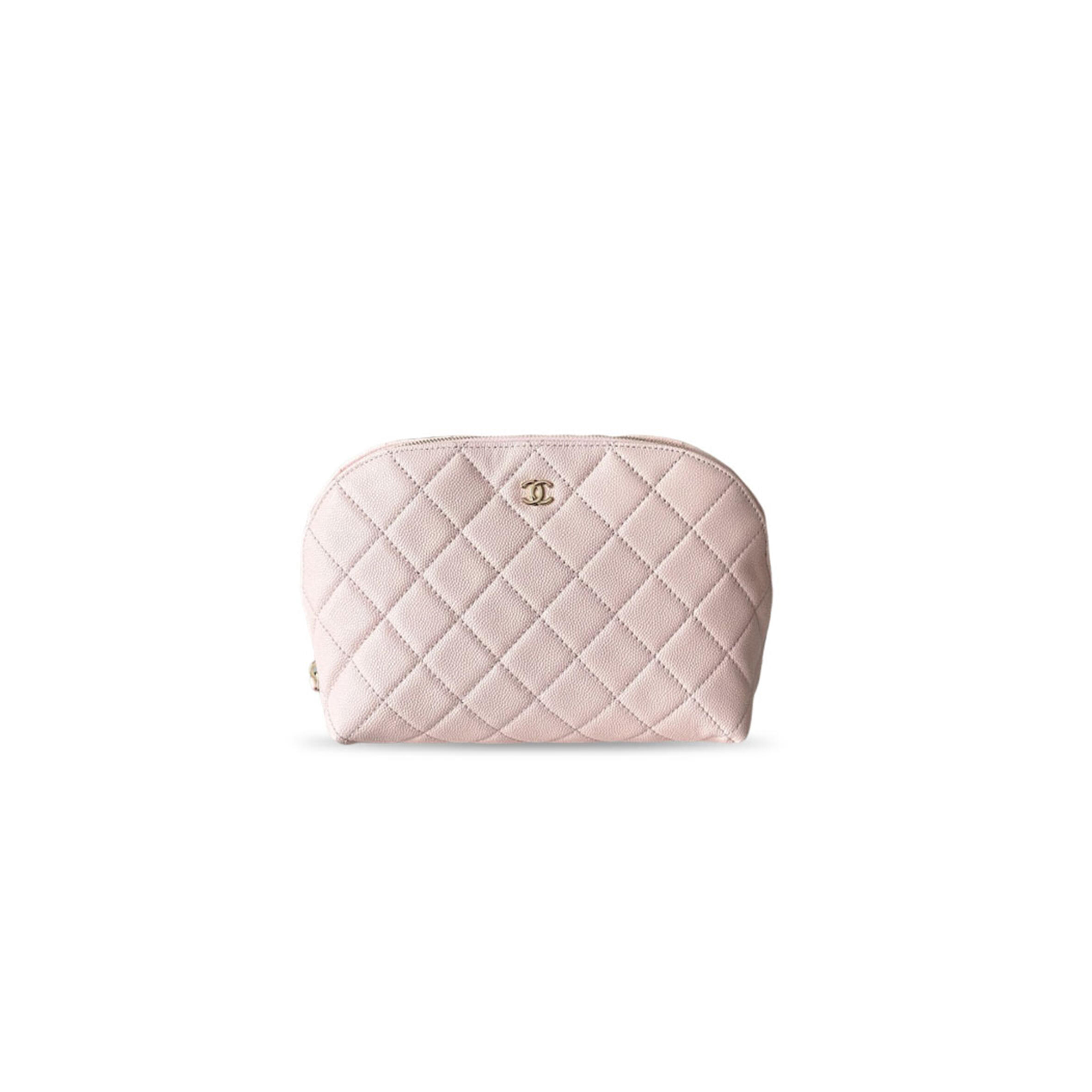 CHANEL CAVIAR QUILTED MEDIUM CURVY POUCH COSMETIC CASE (19*13*10cm)